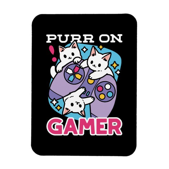 Ímã Gamer Design - Purr On Gamer Joystick Art (Vertical)