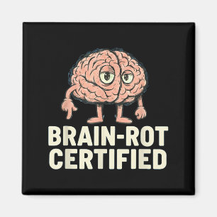 Imã Gamer engraçado certificado de podridão cerebral G