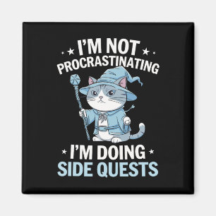 Imã Gamer Gatos Missão Secundária Procrastinando Table