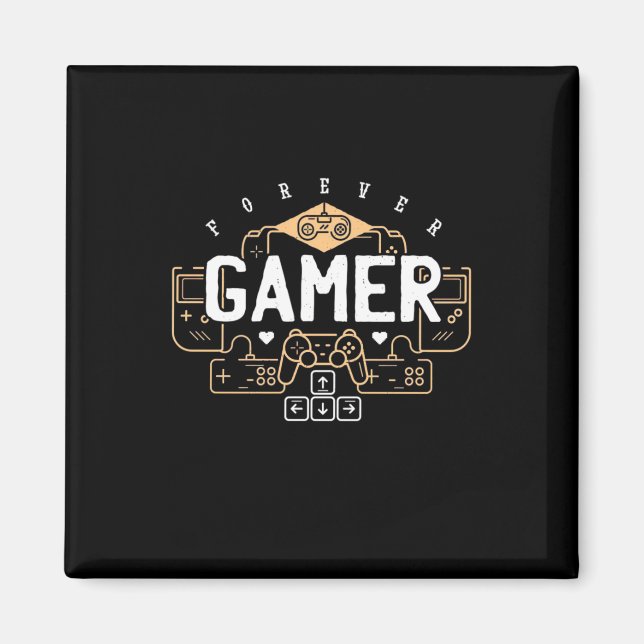 Imã Gamer Gift | Jogador para sempre (Frente)