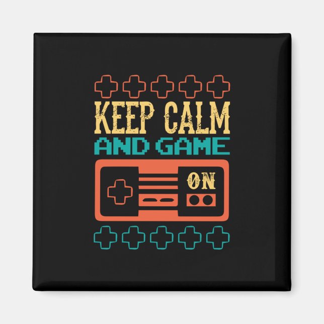 Imã Gamer Gift Mantém Calma E Joga Jogo (Frente)