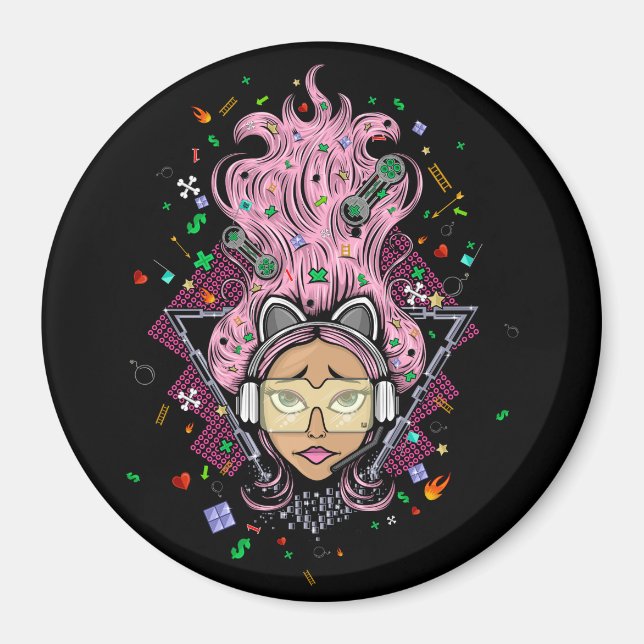 Imã Gamer Girl (Frente)