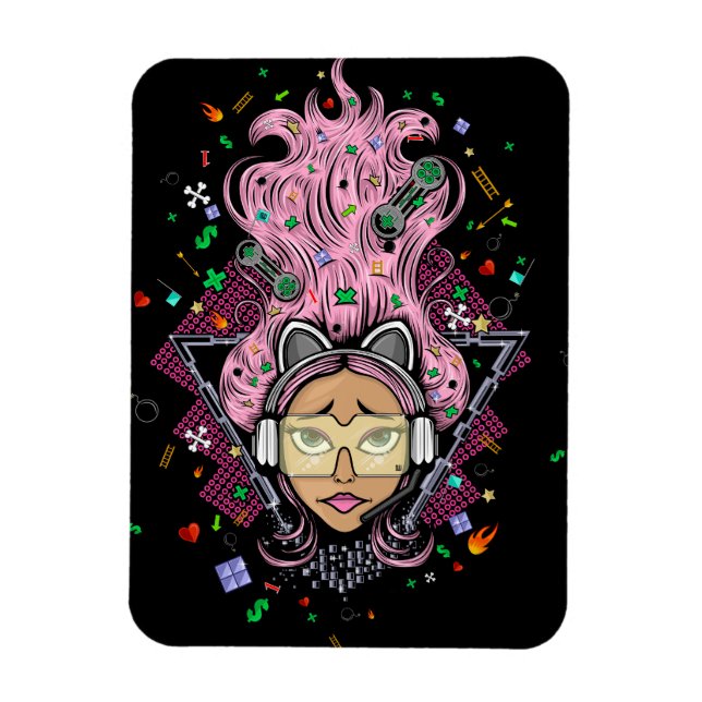 Ímã Gamer Girl (Vertical)