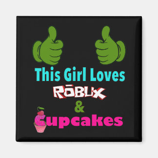Imã Gamer Girl Design Saying This Girl Loves Robux And