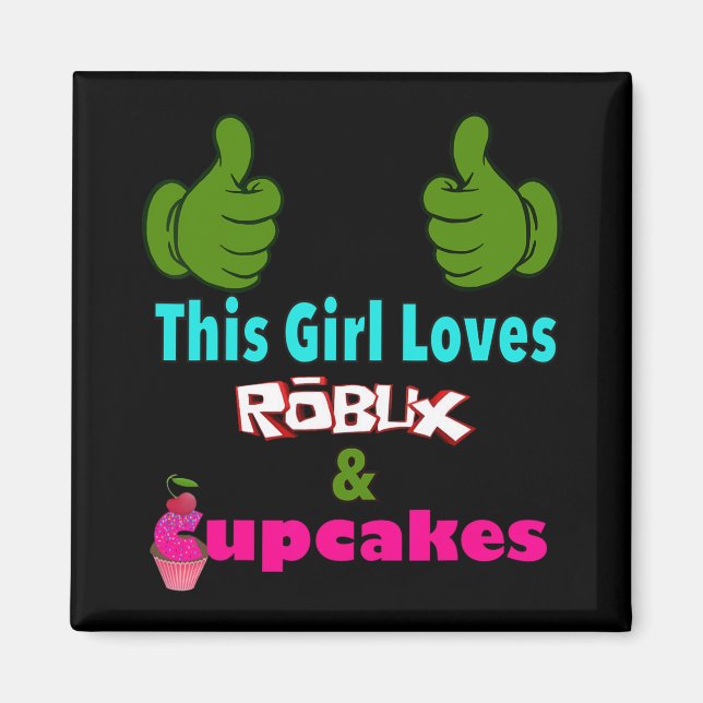 Imã Gamer Girl Design Saying This Girl Loves Robux And (Frente)