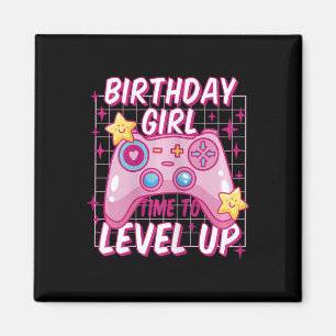 Imã Gamer Girl Level Unlocked Video Game Birthday Gift