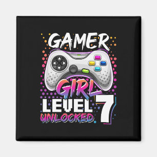 Imã Gamer Girl Nível 7 - 7 Birthda
