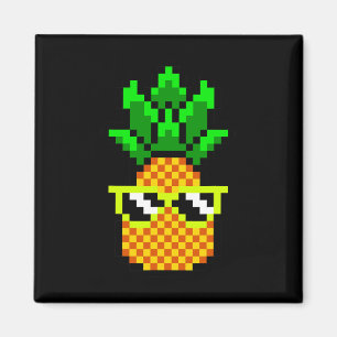 Imã Gamer Girl Pineapple Sungles Retro 8-bit Video Gam