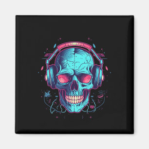 Imã Gamer Halloween Costume Skull Gaming Videogame