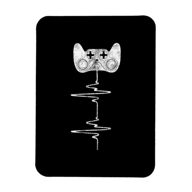 Ímã Gamer Heartbeat Video Game Lover  (Vertical)