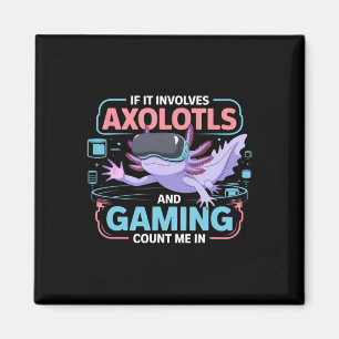 Imã Gamer Kawaii Axolotl Anime Tema Divertido Para Tod