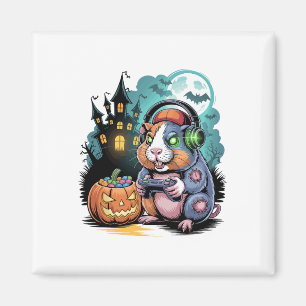 Imã Gamer Porquinho-da-índia Zumbi de Halloween Castel