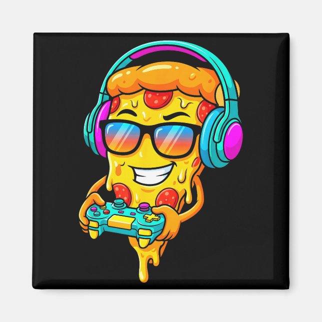 Imã Gamer Zza Slice Video Gaming Boy Enthusiast Gamer  (Frente)
