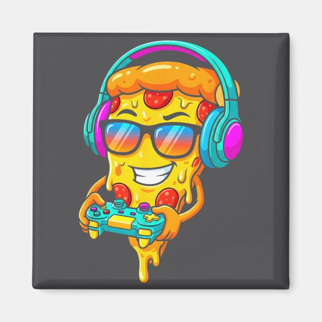 Imã Gamer Zza Slice Video Gaming Boy Enthusiast Gamer  (Frente)