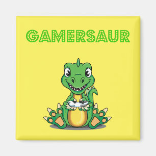 Imã Gamersaur Gamers T-Shirt/Dinossaur