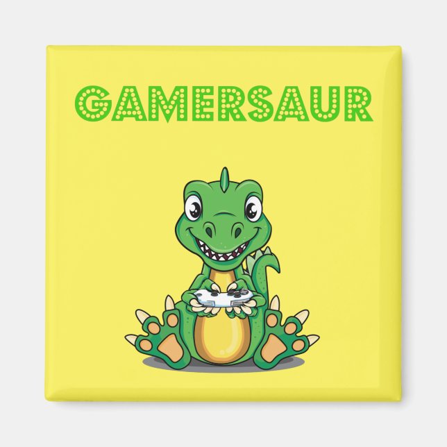 Imã Gamersaur Gamers T-Shirt/Dinossaur (Frente)