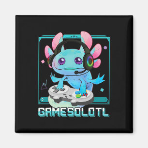 Imã Gamesolotl Axolote Videojogador Kawaii Pastel Goth