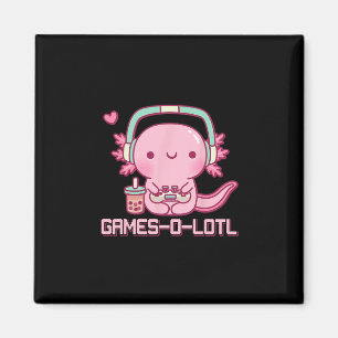 Imã Gamesolotl Axolotl Video Games Kawaii Anime Jogado