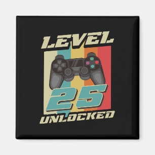 Imã Gaming Vintage 25 Birthday - Garoto de 25 anos