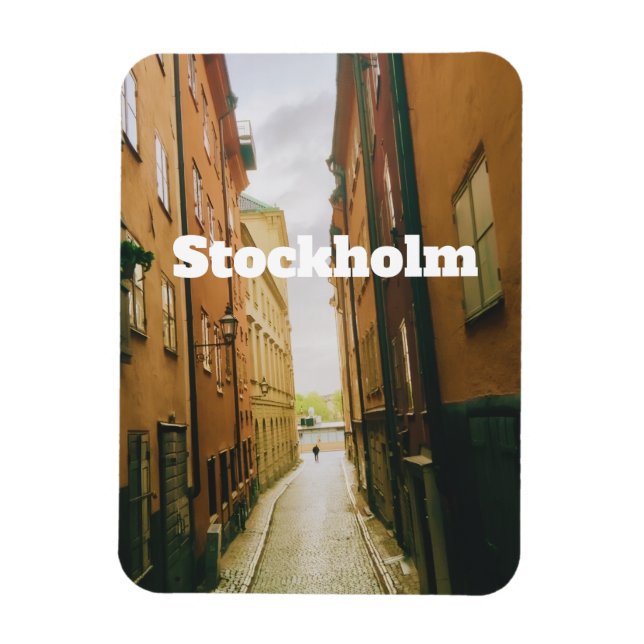 Ímã Gamla Stan, Souvenir de Estocolmo, Retro Europa  (Vertical)