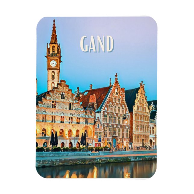 Ímã Gand Belgique Photo Vintage (Vertical)