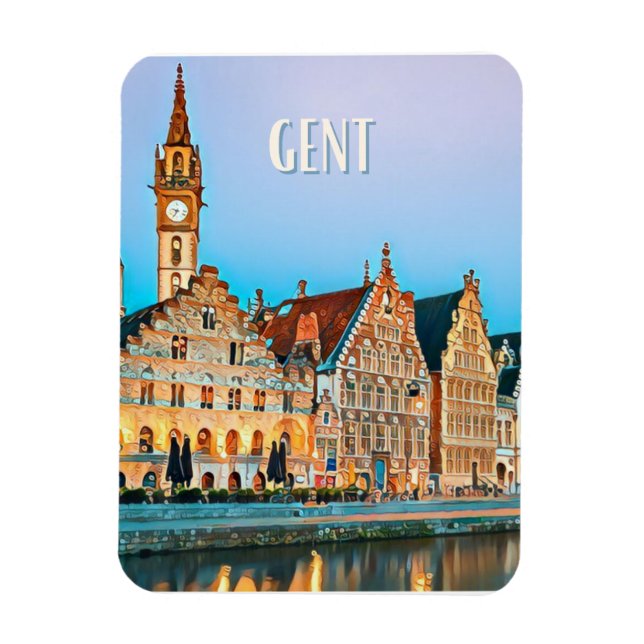 Ímã Gand Belgique Photo Vintage (Vertical)