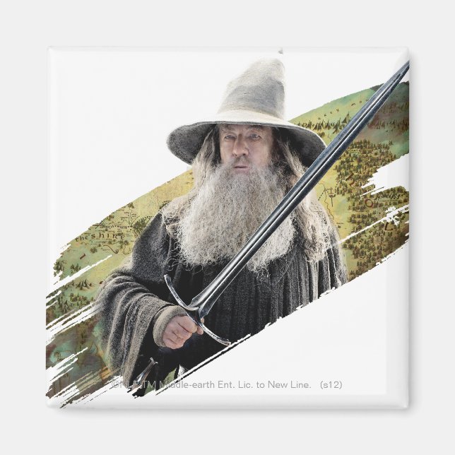 Imã Gandalf com Espada Verde (Frente)