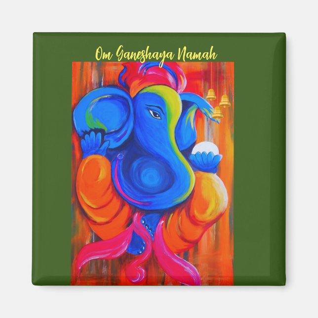 Imã Ganesha Magnet Para Diwali (Frente)