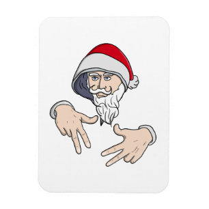 Ímã Gangsta legal Hip Hop Hand Rap Santa Claus