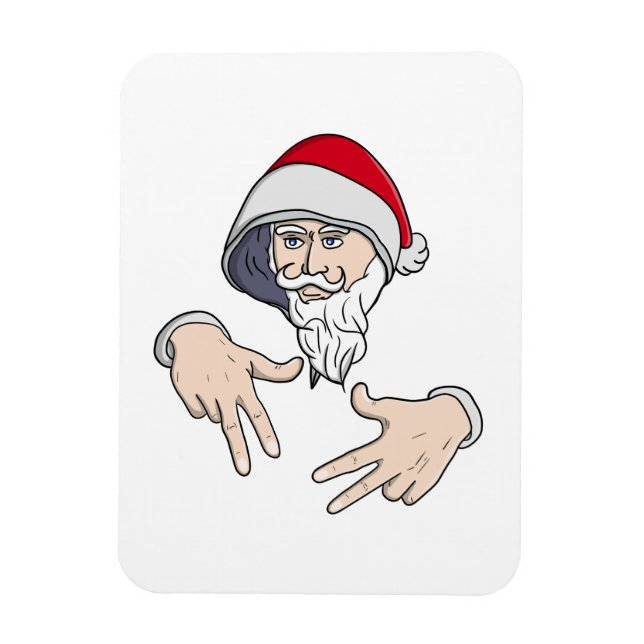 Ímã Gangsta legal Hip Hop Hand Rap Santa Claus (Vertical)