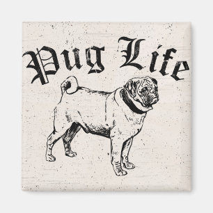 Imã Gângster engraçado do cão da vida do Pug