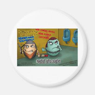 Imã Gangues de ovos podres Camisetas engraçadas Cartõe