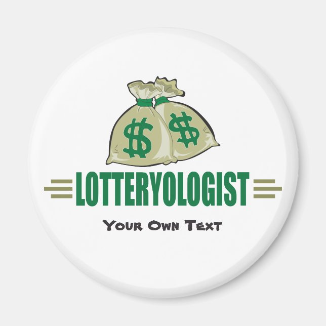 Imã Ganhe a Loteria! Jogador de Loteria Engraçado (Frente)