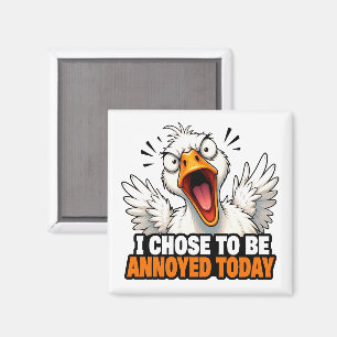 Imã Ganso Bravo Engraçado - Escolho Estar Irritado Hoj