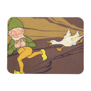 Ímã Ganso da fábula de Esopo do vintage que colocou o