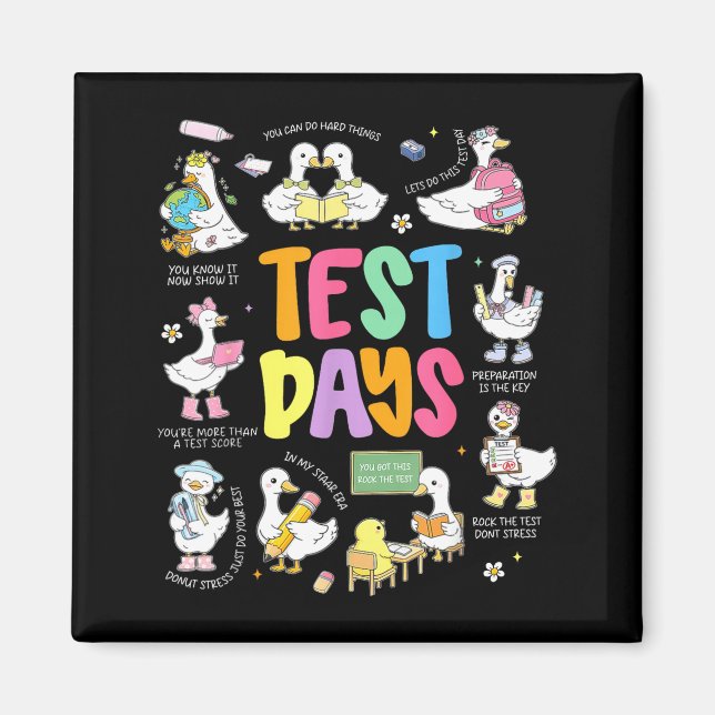 Imã Ganso do Dia de Teste Divertido Dia de Teste STAAR (Frente)