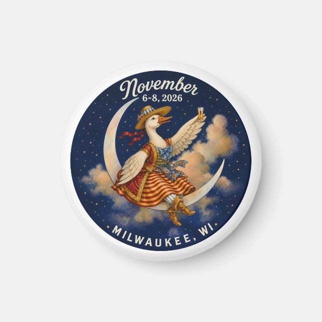 Imã Ganso Ímã de Banda- Milwaukee 2026 - Tour de Outon (Frente)