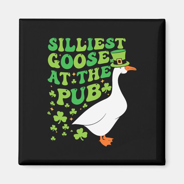 Imã Ganso Mais Bobo No Pub Funny Shamrock St Patric (Frente)