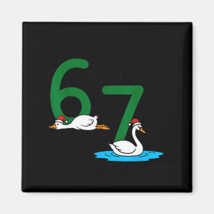 Imã Gansos Pondo Cisnes Nadando 67 Seis Gansos Sete