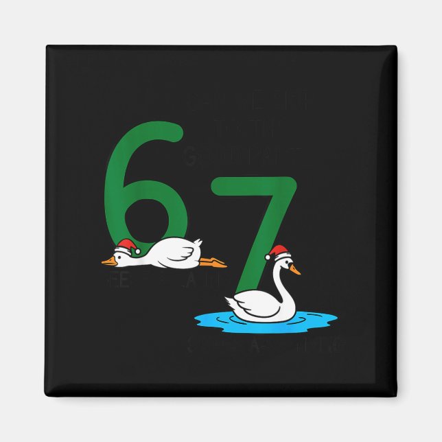 Imã Gansos Pondo Cisnes Nadando 67 Seis Gansos Sete (Frente)