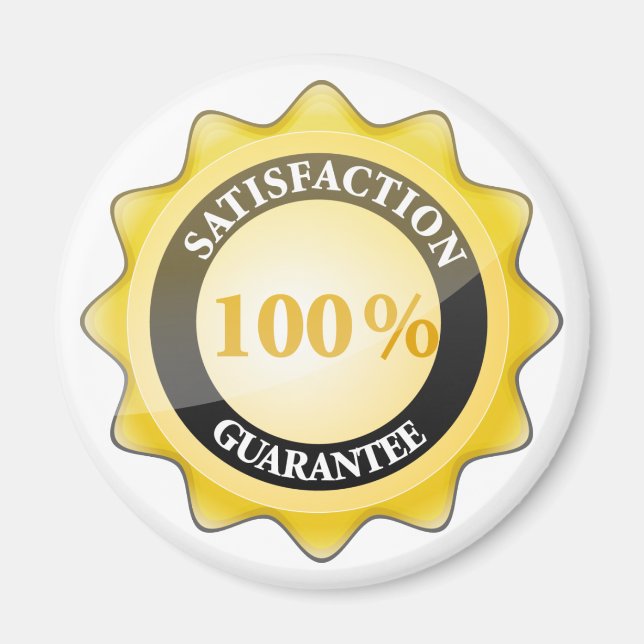 Imã Garantia de satisfação a 100% (Frente)