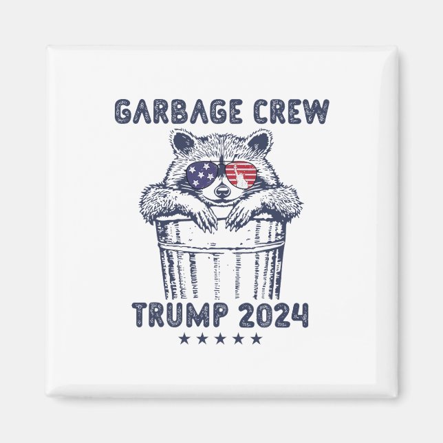 Imã Garbyge Crew Vote Trump 2024 Funny Republican Racc (Frente)