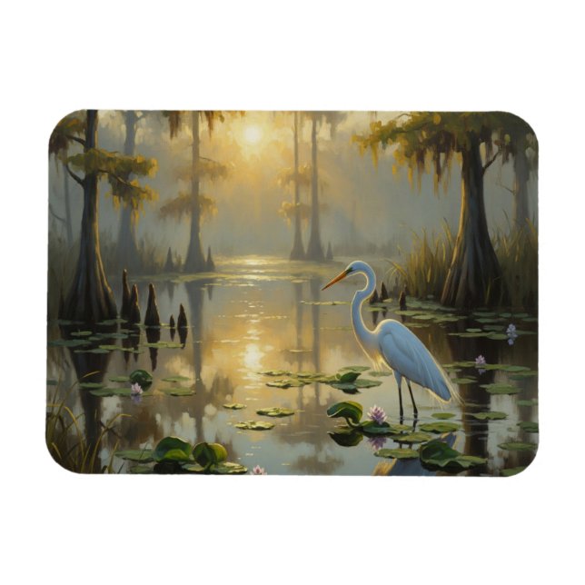 Ímã Garças no Parque Nacional Everglades pela Manhã (Horizontal)