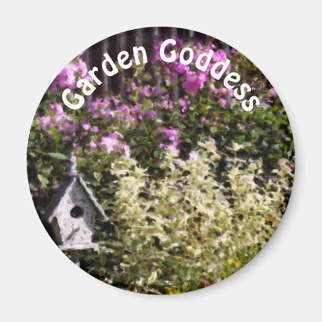 Imã Garden Goddess Flower Garden Cute  (Frente)