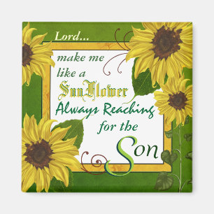 Imã Garden Sunflower Prayer Magnet
