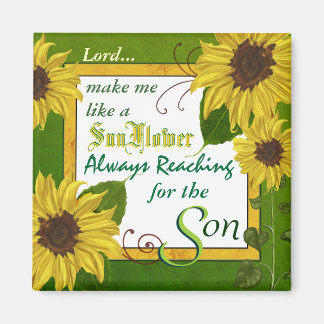 Imã Garden Sunflower Prayer Magnet