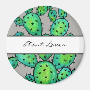 Imã Garganta Cactus De Aquarela