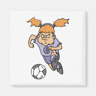 Imã garota agressiva jogadora de futebol gráfico