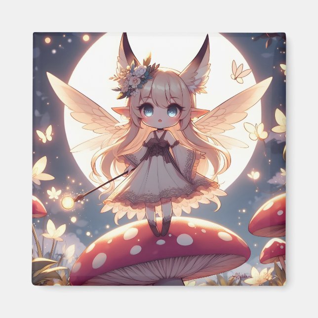 Imã Garota Anime Pixie Hippie Lua Fada (Frente)