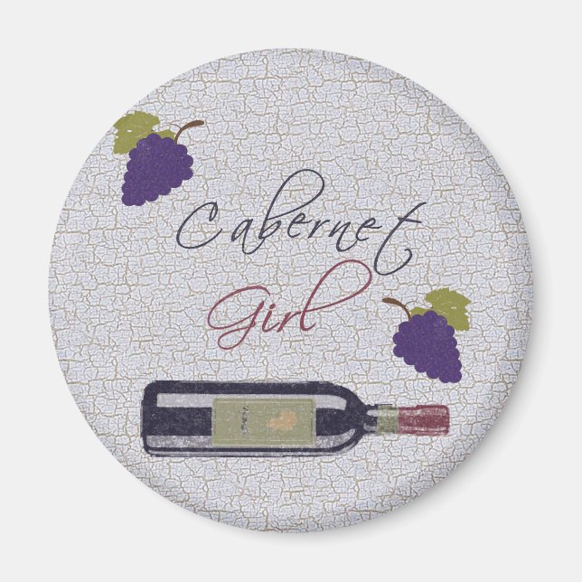 Imã Garota Cabernet Sauvignon Vintage (Frente)